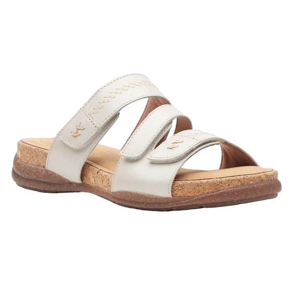 Sandali bassi da donna Tuscan Cross in pelle argento